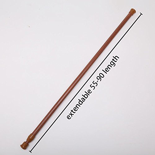 Kicode Spring Carbon Steel Extendable Tension Pole Rod For Bath Shower Door Window Curtain - B078C7KG52